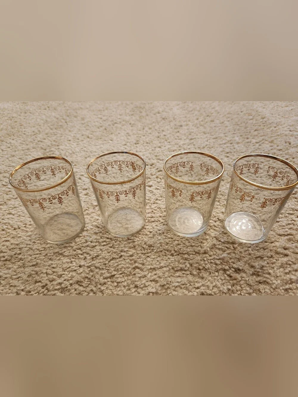 Vtg Gold Rim 3.75
